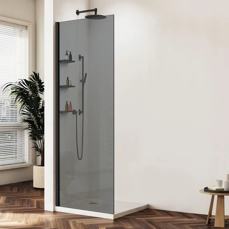 Vincea Walk-In VSW-1HWS100CGB Тонированное стекло/Матовый черный 100 Душевая перегородка 0,8x100x200 см, Италия - фото 1 Vincea Walk-In VSW-1HWS100CGB Тонированное стекло/Матовый черный 100 Душевая перегородка 0,8x100x200 см, Италия - фото 1
