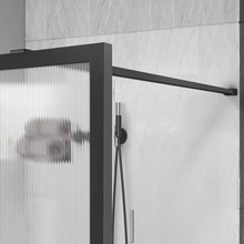 Vincea Walk-In VSW-1HP900FLGM Рифленое стекло/Вороненая сталь 90 Душевая перегородка 0,8x90x200 см, Италия - фото 1 - фото 4
