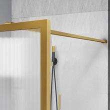 Vincea Walk-In VSW-1HP900FLBG Рифленое стекло/Брашированное золото 90 Душевая перегородка 0,8x90x200 см, Италия - фото 1 - 3 Vincea Walk-In VSW-1HP900FLBG Рифленое стекло/Брашированное золото 90 Душевая перегородка 0,8x90x200 см, Италия - фото 1 - фото 3