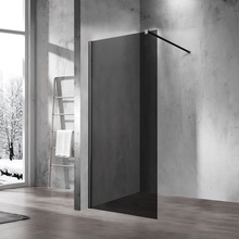 Vincea Walk-In VSW-1H800CGB Тонированное стекло/Матовый черный 80 Душевая перегородка 0,8x80x200 см, Италия - фото 1 - фото 1