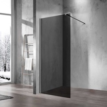 Vincea Walk-In VSW-1H800CGGM Тонированное стекло/Вороненая сталь 80 Душевая перегородка 0,8x80x200 см, Италия - фото 1 - фото 1
