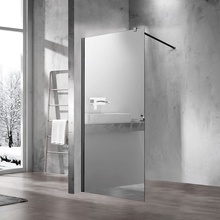 Vincea Walk-In VSW-1H900MRB Зеркальное стекло/Матовый черный 90 Душевая перегородка 0,8x90x200 см, Италия - фото 1 - фото 1