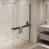 Vincea Walk-In VSW-1HR100CLGM Прозрачное стекло/Вороненая сталь 100