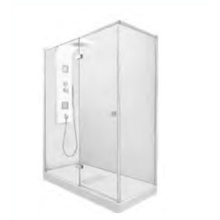 Vitra Enjoy 58800222000 3XL 160x75 L-образная стена стекло прозрачное/белый Душевая кабина 75x160x220 см, Россия - фото 1 - фото 1