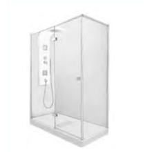 Vitra Enjoy 58810122000 3XL 170x75 L-образная стена стекло прозрачное/белый Душевая кабина 75x170x220 см, Россия - фото 1 - фото 1