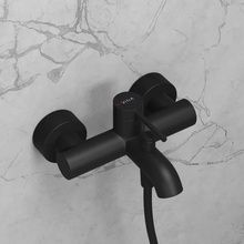 Vitra Minimax Round A4354836EXP Для ванны и душа Чёрный матовый Смеситель для ванны, Турция - фото 1 - фото 3