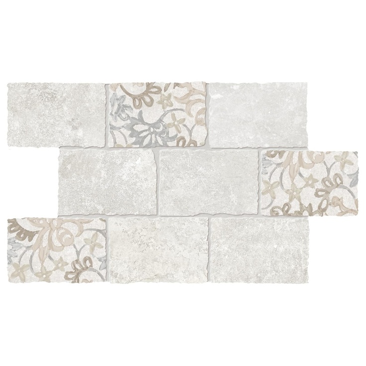 Viva Ceramica Heritage EGTR Major Florita Deco Ivory Мозаика 30x45 см, Италия, под мозаику - фото 1