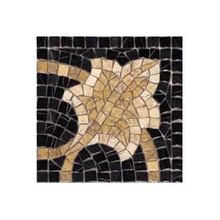 Vives Iliada Cantonera Afrodita Negro Декор 21,7x21,7 см, Испания, под мозаику - фото 1 - фото 1