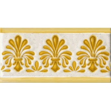 Vives Monasterio Lluch Ocre Бордюр 10x20 см, Испания - фото 1 - фото 1