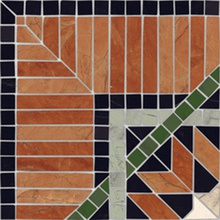 Vives Via appia Cantonera Corfu Multicolor Декор 21,7x21,7 см, Испания, под камень  - фото 1 - фото 1