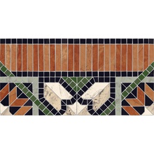 Vives Via appia Cenefa Samos Multicolor Бордюр 21,7x43,5 см, Испания, под камень  - фото 1 - фото 1