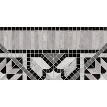 Vives Via appia Cenefa Samos Negro Бордюр 21,7x43,5 см, Испания, под камень  - фото 1 - фото 1