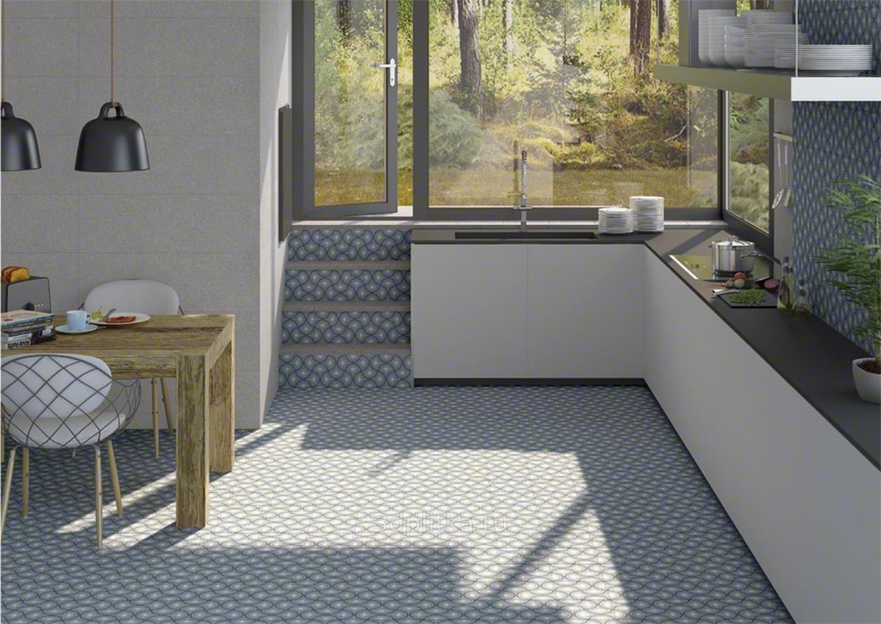 Vives Benaco 20x20 см, керамогранит, Испания, под обои  - фото интерьера 1