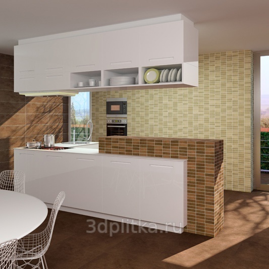 Vives Essen 23x33,5 см, керамика, Испания, под мозаику - фото интерьера 1