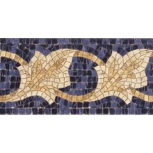 Vives Iliada Cenefa Afrodita Azul Декор 21,7x43,5 см, Испания, под мозаику - фото 1 - фото 1