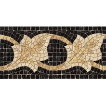 Vives Iliada Cenefa Afrodita Negro Декор 21,7x43,5 см, Испания, под мозаику - фото 1 - фото 1