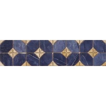 Vives Iliada Tira PR Azul Бордюр 10,8x43,5 см, Испания, под камень  - фото 1 - фото 1