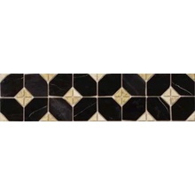 Vives Iliada Tira PR Negro Бордюр 10,8x43,5 см, Испания, под камень  - фото 1 - фото 1