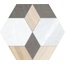 Vives Seine Hexagono Mayeix Multicolor Керамогранит 23x26,6 см, Испания, под камень  - фото 1