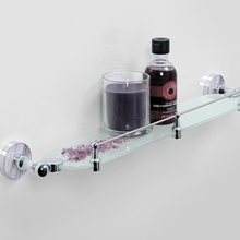 WasserKraft Aland K-8544 Хром / Матовое стекло Полка 11,7x61x6 см, Германия - фото 1 - фото 2