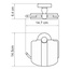 WasserKraft Aland K-8525 С лепестком Хром Держатель туалетной бумаги 6,4x14,7x14,5 см, Германия - фото 2