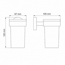 WasserKraft Asphe K-77728 Матовое стекло / Розовое золото Стакан 10,5x6,7x12 см, Германия - фото 1 - фото 3