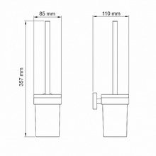 WasserKraft Asphe K-77727 Матовое стекло / Розовое золото Ершик 11x8,5x35,7 см, Германия - фото 1 - фото 3