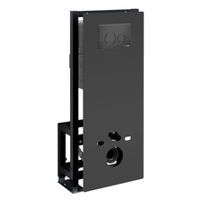 WasserKraft Glan 66 66TLT.010.ME.BL.MB02 С кнопкой смыва Черный матовый Инсталляция для унитаза 22x50x134 см, Германия - фото 1 - фото 2