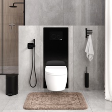 WasserKraft Glan 66 66TLT.010.ME.BL.MB02 С кнопкой смыва Черный матовый Инсталляция для унитаза 22x50x134 см, Германия - фото 1 - фото 3