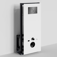 WasserKraft Glan 66 66TLT.010.ME.WH.PB02 С кнопкой смыва Черный глянцевый Инсталляция для унитаза 22x50x134 см, Германия - фото 1 - фото 2