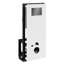 WasserKraft Glan 66 66TLT.010.ME.WH.PB02 С кнопкой смыва Черный глянцевый Инсталляция для унитаза 22x50x134 см, Германия - фото 1 - фото 1