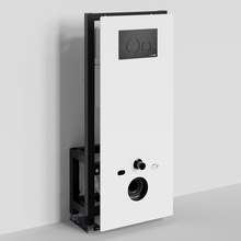 WasserKraft Glan 66 66TLT.010.ME.WH.MB02 С кнопкой смыва Черный матовый Инсталляция для унитаза 22x50x134 см, Германия - фото 1 - фото 2