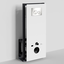 WasserKraft Glan 66 66TLT.010.ME.WH.BN02 С кнопкой смыва Никель Инсталляция для унитаза 22x50x134 см, Германия - фото 1 - фото 2