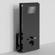 WasserKraft Glan 66 66TLT.010.ME.BL.PB02 С кнопкой смыва Черный глянцевый Инсталляция для унитаза 22x50x134 см, Германия - фото 1 - фото 2