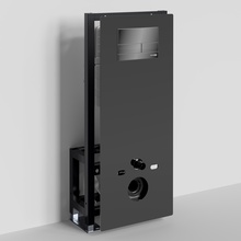 WasserKraft Glan 66 66TLT.010.ME.BL.PB04 С кнопкой смыва Черный глянцевый Инсталляция для унитаза 22x50x134 см, Германия - фото 1 - фото 2