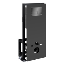 WasserKraft Glan 66 66TLT.010.ME.BL.PB04 С кнопкой смыва Черный глянцевый Инсталляция для унитаза 22x50x134 см, Германия - фото 1 - фото 1