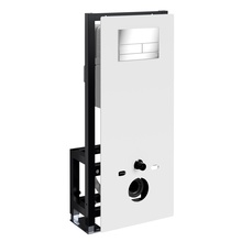 WasserKraft Glan 66 66TLT.010.ME.WH.CH04 С кнопкой смыва Хром Инсталляция для унитаза 22x50x134 см, Германия - фото 1 - фото 1