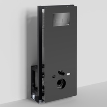 WasserKraft Glan 66 66TLT.010.ME.BL.PB03 С кнопкой смыва Черный глянцевый Инсталляция для унитаза 22x50x134 см, Германия - фото 1 - фото 2