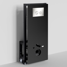 WasserKraft Glan 66 66TLT.010.ME.BL.BN01 С кнопкой смыва Никель Инсталляция для унитаза 22x50x134 см, Германия - фото 1 - фото 2