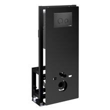 WasserKraft Glan 66 66TLT.010.ME.BL.MB01 с кнопкой смыва Черный матовый Инсталляция для унитаза 22x50x134 см, Германия - фото 1 - фото 1