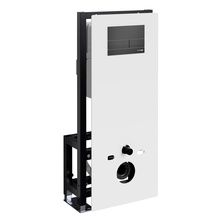 WasserKraft Glan 66 66TLT.010.ME.WH.MB04 с кнопкой смыва Черный матовый Инсталляция для унитаза 22x50x134 см, Германия - фото 1 - фото 1