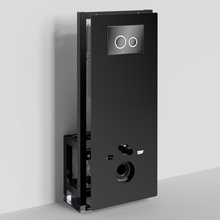 WasserKraft Glan 66 66TLT.010.ME.BL.PB01 С кнопкой смыва Черный глянцевый Инсталляция для унитаза 22x50x134 см, Германия - фото 1 - фото 2