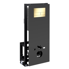 WasserKraft Glan 66 66TLT.010.ME.BL.PG04 С кнопкой смыва Золото глянцевое Инсталляция для унитаза 22x50x134 см, Германия - фото 1 - фото 1