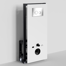 WasserKraft Glan 66 66TLT.010.ME.WH.CH01 С кнопкой смыва Хром Инсталляция для унитаза 22x50x134 см, Германия - фото 1 - фото 2