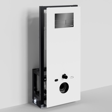 WasserKraft Glan 66 66TLT.010.ME.WH.PB04 С кнопкой смыва Черный глянцевый Инсталляция для унитаза 22x50x134 см, Германия - фото 1 - фото 2