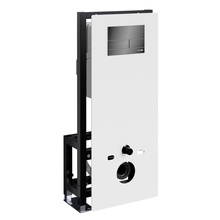 WasserKraft Glan 66 66TLT.010.ME.WH.PB04 С кнопкой смыва Черный глянцевый Инсталляция для унитаза 22x50x134 см, Германия - фото 1 - фото 1