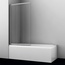 WasserKraft Tauber 64S02-100WS Никель/Прозрачное стекло 100х140 Шторка для ванны 6x100x140 см, Германия - фото 1