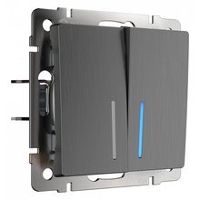 Werkel Графит Рифленый W1120104 Комплектующее для светильников 7x7 см, Швеция - фото 1 - фото 1