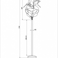 Wertmark Alessandra WE197.06.905 Торшер 50x175 см, Германия - фото 1 - фото 3