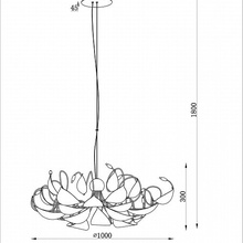 Wertmark Alessandra WE197.12.903 Люстра подвесная 100x100x30 см, Германия - фото 1 - фото 4